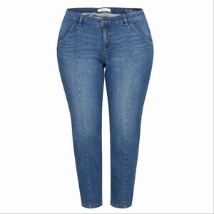 Slink Denim Women’s Plus Size 20 Stretchy Denim Skinny Jeans in Medium Blue Wash